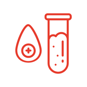 red icon of a blood sample